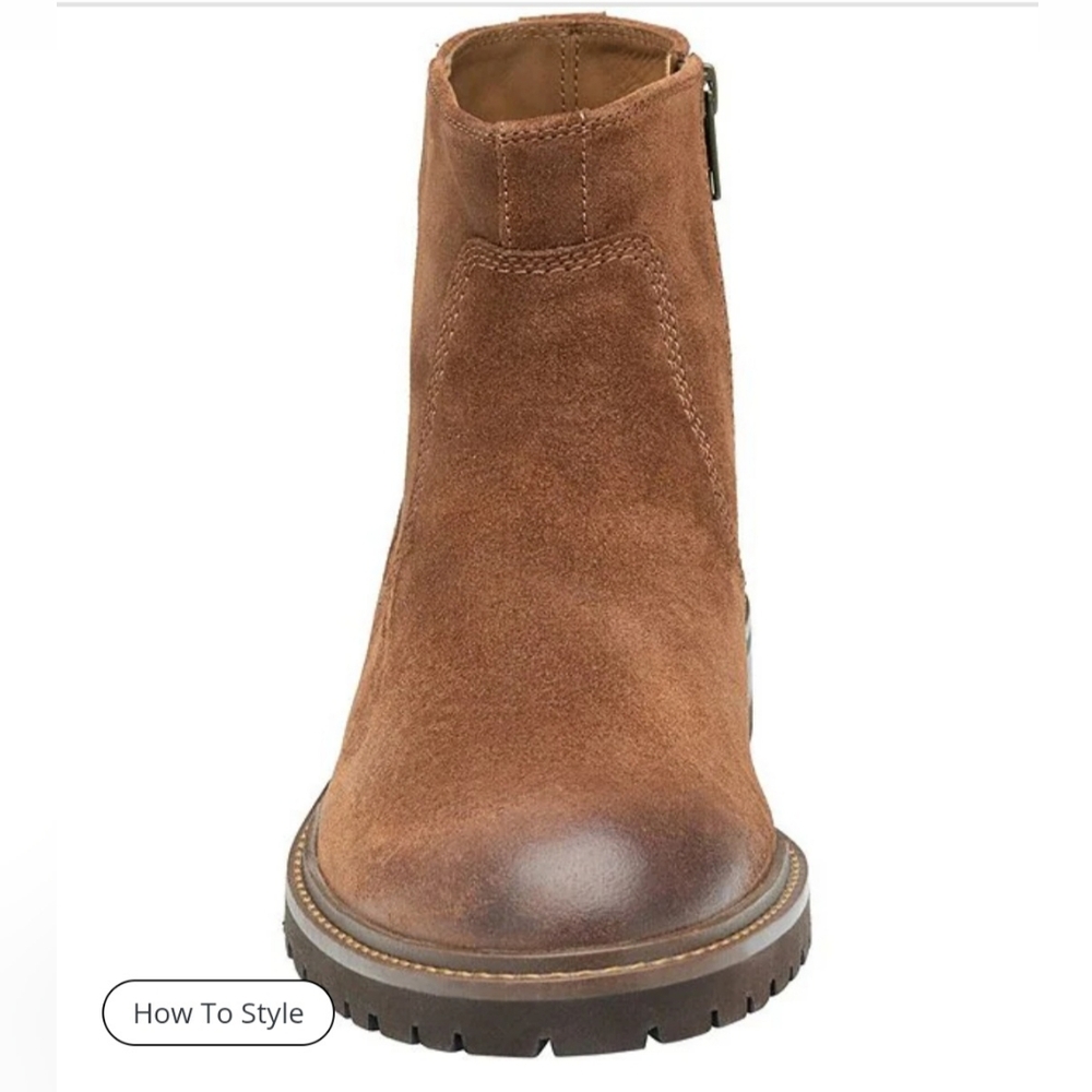 Johnston & Murphy Men's Barrett Suede Zip Boot